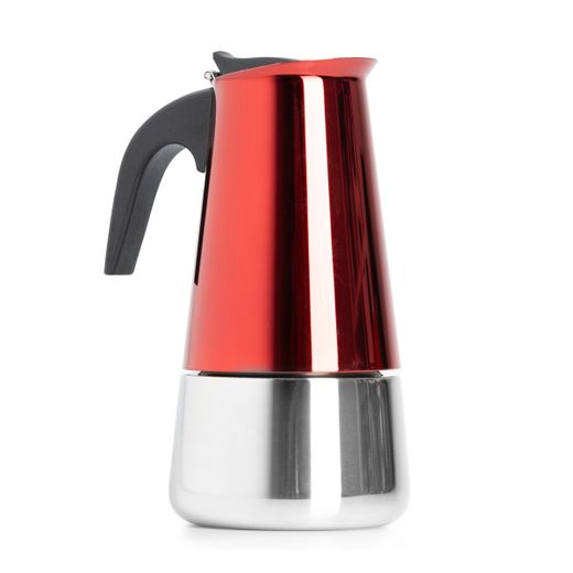 Cafetera express Moca Rosso para 6 tazas (280 ml) de Acero Inoxidable